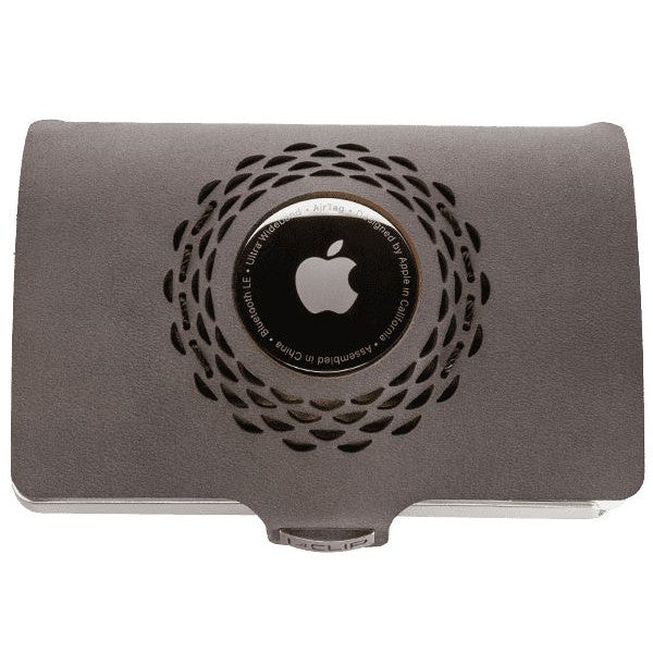 I-CLIP Heritage Steel Polished Radio Impact For Apple Air Tag Urban Grey.