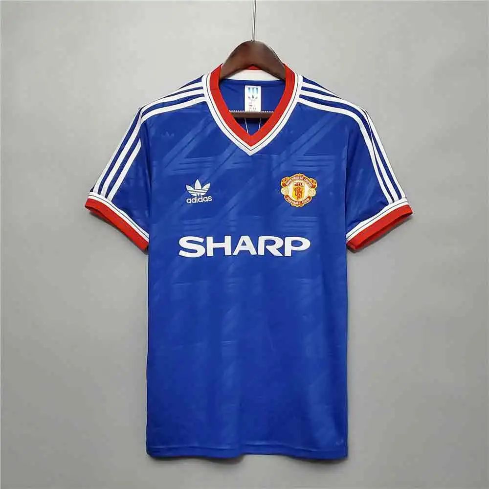 חולצת רטרו מנצ'סטר יונייטד 1986 שלישית - iSport- חולצות כדורגל