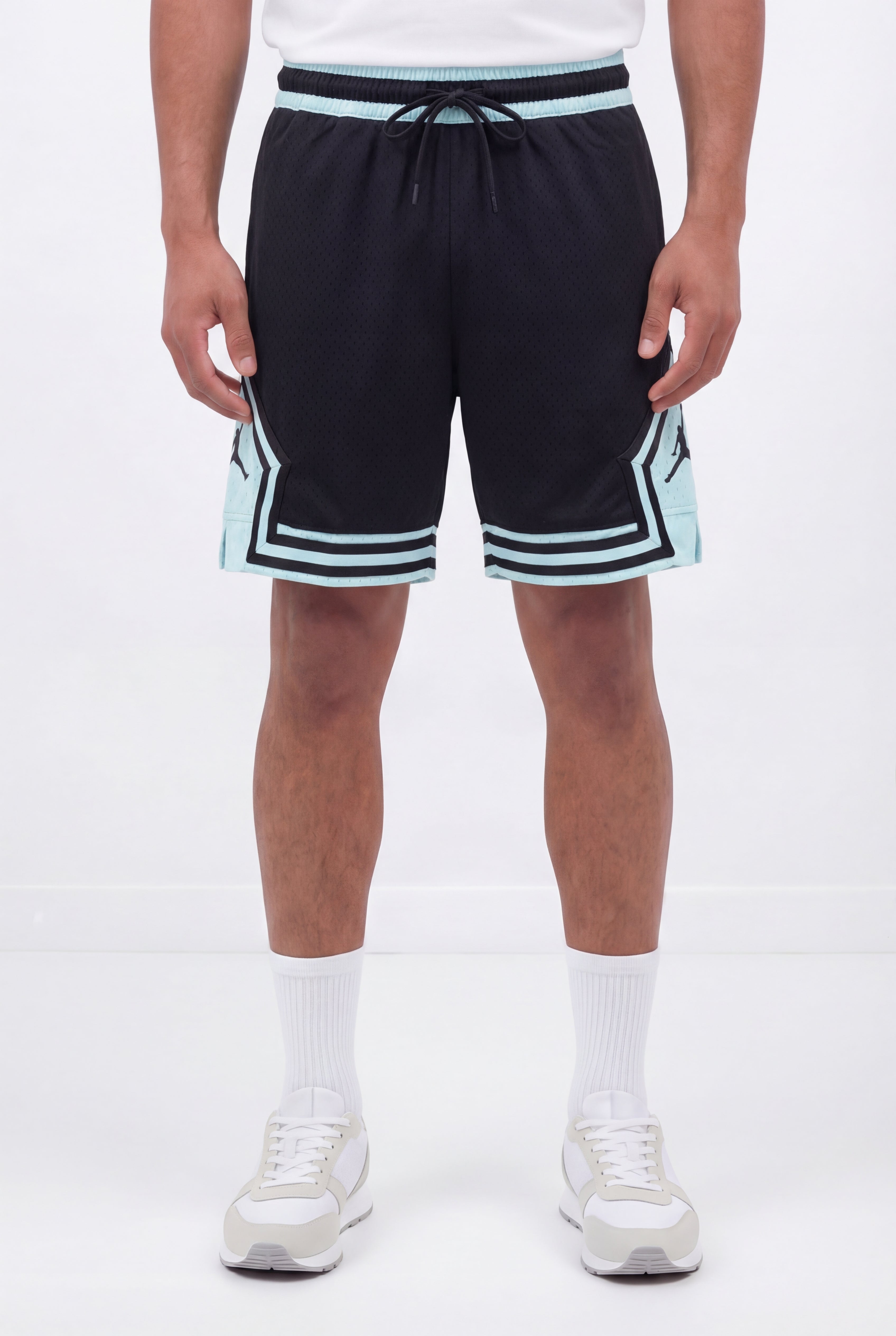 מכנסי Jordan Diamond 2026- שחור/תכלת